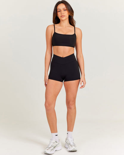 Aura Micro Cross Over Shorts - Black
