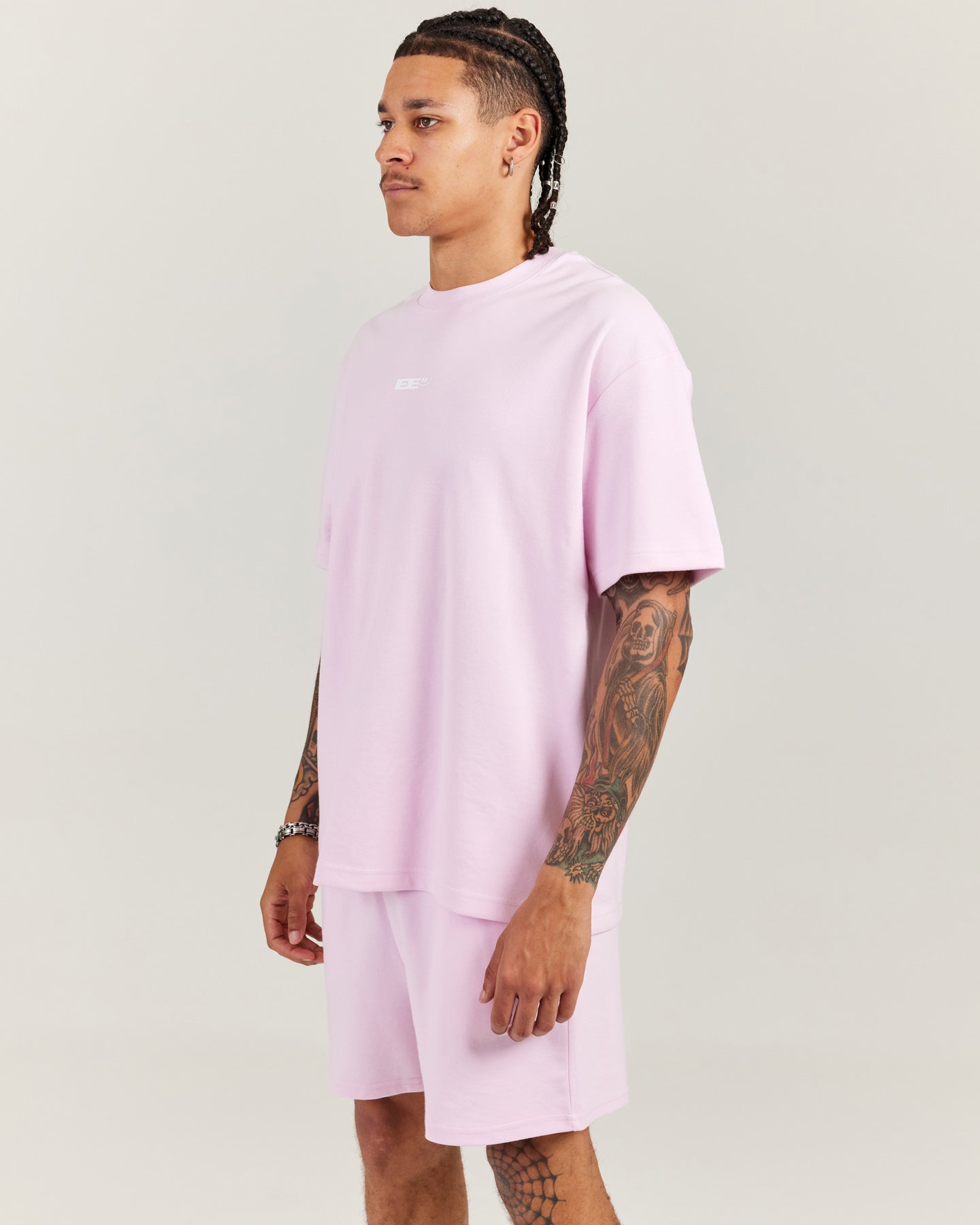 Arc Oversize Men's Tee - Soft Pink