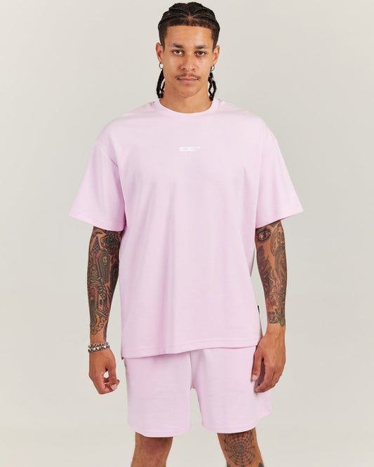 Arc Oversize Men's Tee - Soft Pink